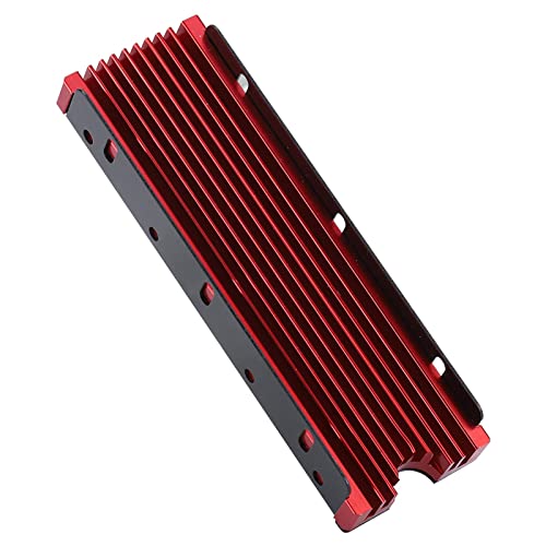 ASHATA NGFF M.2 Doppelseitiger SSD-Kühlkörper Wasserkühlung HDD Wärmeleitfähigkeitskühler Festplattenkühler für Computer (Rot) von ASHATA