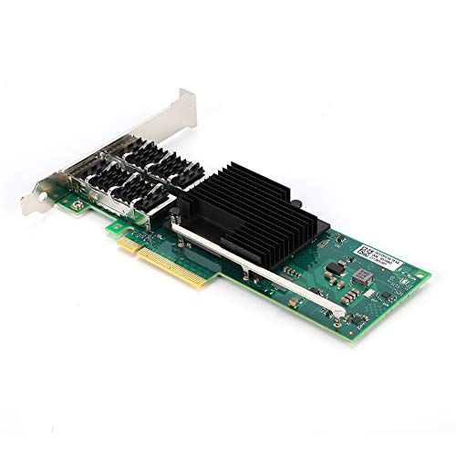 ASHATA Netzwerkkartenadapter, XL710-QDA2-Prozessor, Konvergierter 40-GbE-Gigabit-PCI-E-X8-Ethernet-Netzwerkadapter mit Zwei Anschlüssen und Hoher Leistung von ASHATA