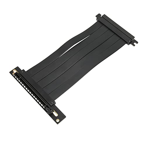 ASHATA PCIE 4.0 X16 Riser-Kabel, 128 Gbit/s PCIE 4.0 X16 Grafikkarten-Verlängerungskabel für RTX3090 RTX3080 RTX3070 RTX3060TI RX6900XT RX6800, Plug and Play (30cm) von ASHATA