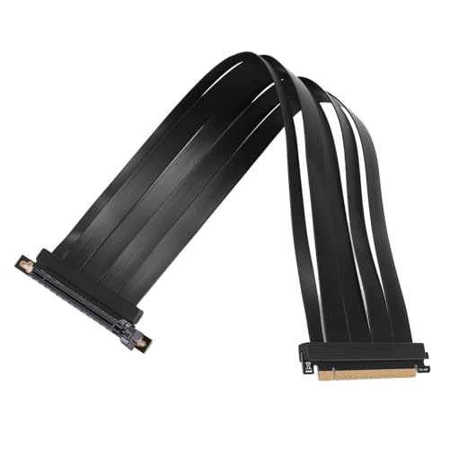 ASHATA PCIE Riser Kabel, PCIE 4.0 Verlängerungskabel, X16 Hochgeschwindigkeits Vertikalmontage Gaming PCI Express Gen4 90 Grad GPU Verlängerungskabel für RTX3080ti RTX3070ti RTX3070 von ASHATA