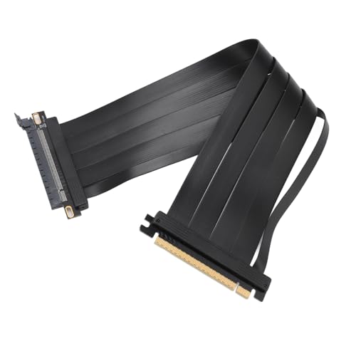 ASHATA PCIE4.0 X16 Grafikadapterkabel, 180 Grad PCIe 4.0 X16 GPU Riser Kabel, Kompatibel mit RTX4090 RX6950XT X570 B550 Z690, 15,7 Zoll von ASHATA