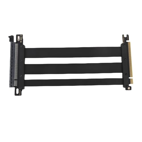 ASHATA PCIe 4.0 Riser Kabel, PCIe 4.0 X16 Hochgeschwindigkeit Flexibler Extender Kartenverlängerungsport 180 Grad Adapter GPU Verlängerungskabel für RTX 4090 TI für 8900 XT (15 cm) von ASHATA