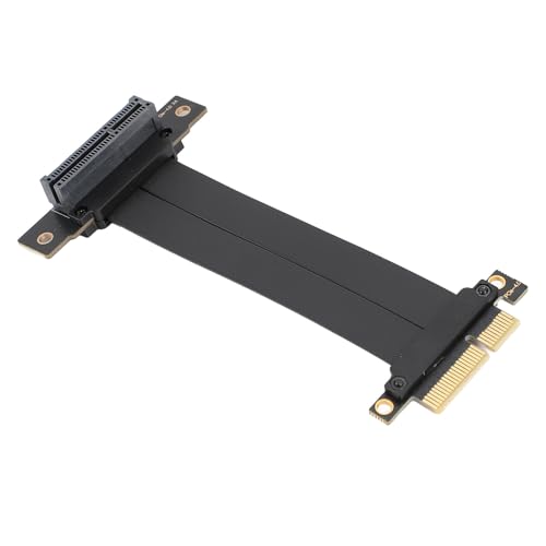 ASHATA PCIe 4.0 -Verlängerungskabel, Hohe Übertragungsgeschwindigkeit PCIe 4.0 Verlängerungsdraht 16Gbit / S 180 ° Männlich für WLAN -Karte (10 cm) von ASHATA