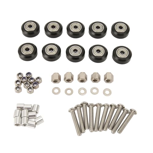 ASHATA Premium 3D -Drucker -Pom mit Lagern, Niedrigem Rauschen und Hoher Genauigkeit, Kompatibel mit Gravurautomaten, 10 STCS Poelieset von ASHATA