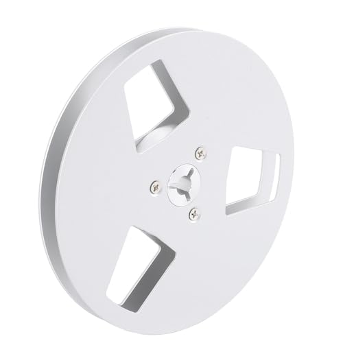 ASHATA Premium -Klangqualität Leerer Bandrollen Aluminiumlegierung 5 -Zoll Rollen für Nagra Studer Revox Recorder, 3 Löcher (SILVER) von ASHATA