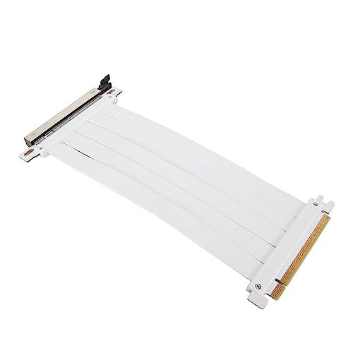 ASHATA Riser-Kabel PCIe 4.0 X16, EMI-abgeschirmtes, Ultraflexibles Kabel, Kompatibel mit Gen 4 GPUs, Wie RTX4090 RTX4080 RTX4070, RDNA 3 GPU, RX 7900 XT, 7800 XT, 7700 XT Usw (50cm) von ASHATA
