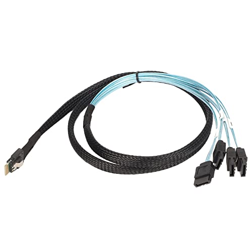 ASHATA SAS Kabel, SFF 8654 47 Pin Array Festplatten Schnellübertragung, Flexible Verbindung, PVC Material, 12 Gbit/s Übertragungsrate, für SAS Server,Karte (0,5 m/19,7 Zoll) von ASHATA