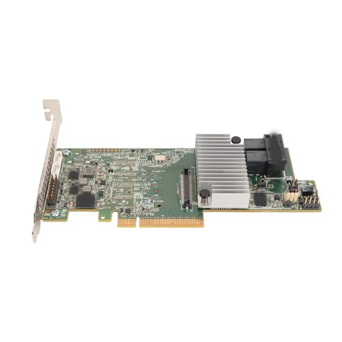 ASHATA SAS3 RAID-Array-Karte, Desktop-Netzwerkkarte, 8 Ports 12 Gbit/s PCIE 3.0 1G LSI MegaRAID 9217 8I RAID-Controllerkarte für Server-Workstation-Host von ASHATA