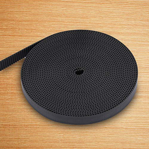 ASHATA Synchrongürtel, Flexibler Gummi -Timinggürtel, Schwarze 10 -mm Breite für 3D Drucker (5M / 16,4Ft) von ASHATA