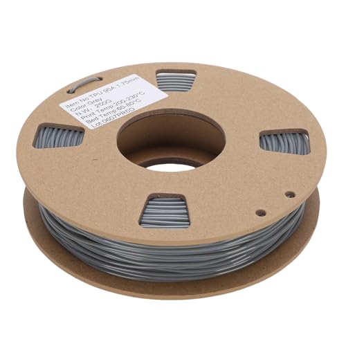 ASHATA TPU Filament, 1,75 Mm 3D Druckerfilament Flexible Niedrige Deformation Hohe Genauigkeit +/- 0,02 Mm, mit Starkem Adhäsions Verschleißschutz für FDM 3D Drucker von ASHATA