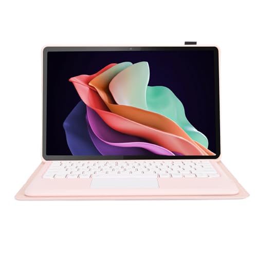 ASHATA Tab P12 12,7-Zoll-Tastaturhülle, Magnetisch Abnehmbar mit Touchpad, Stifthalter, Verbindung, für TB370FU/TB371FC Tablet (PINK) von ASHATA