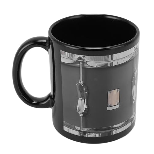ASHATA Tasse Kaffee, Multifunktional Vintage Cup für Musikliebhaber (BLACK) von ASHATA