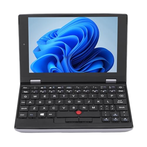 ASHATA Tiny Laptop 7 Zoll HD Touchscreen, Tragbarer PC Computer, Alle Metall Ultra Light 2,5 GHz CPU N4000 12 GB DDR4 2,4 G 5G 2Band WiFi USB3.0 HDMI BT4.2 2MP Kamera (512GB) von ASHATA