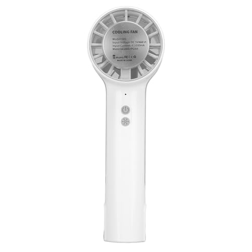 ASHATA Tragbarer Manueller Lüfter, Mini Cold USB -Lüfterladung Halbleiter Multifunktional Draußen (WHITE) von ASHATA
