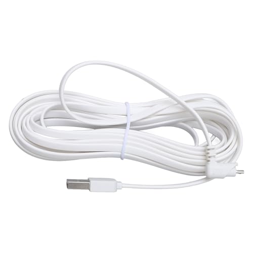 ASHATA Überwachungskamera -Stromkabel, Tränenfeste Flache und Dünne Überwachungskamera -Netzkabel PVC USB Zur Reparatur (2m) von ASHATA