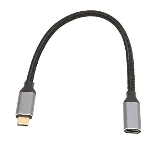 ASHATA USB C Verlängerungskabel, USB C 3.1 Gen 2 Stecker zu Buchse Verlängerungsaufladung, 10 Gbit/s 100 W Aufladung, 4K Videoausgang, für IOS Book Pro 2017 (0,25m) von ASHATA