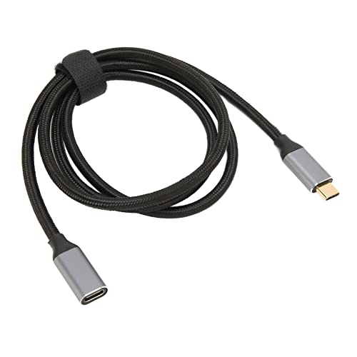 ASHATA USB C Verlängerungskabel, USB C 3.1 Gen 2 Stecker zu Buchse Verlängerungsaufladung, 10 Gbit/s 100 W Aufladung, 4K Videoausgang, für IOS Book Pro 2017 (1 m / 3,3 Fuß) von ASHATA