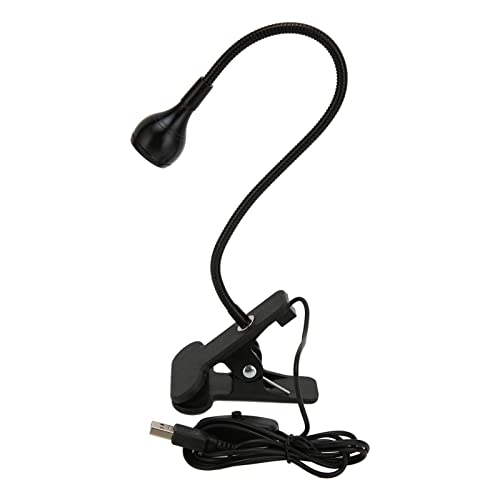 ASHATA USB-Leselampe, LED-Lampe, Schwanenhalslicht, Warme Beleuchtung, Augenschutz, Flexibler Schwanenhals, USB-Klemme, Bücher, Nachtlicht, Basisclip, USB-Leselampe für Zuhause, Büro, von ASHATA