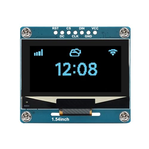 ASHATA Verbessertes Anzeigemodul, SSD1309 1,54 Zoll Organisches Leuchtdiodenmodul, 4-Draht-SPI-I2C-Schnittstelle, 128 X 64 Auflösung für RasPi STM32 (1,54-Zoll-OLED-Modul (B)) von ASHATA