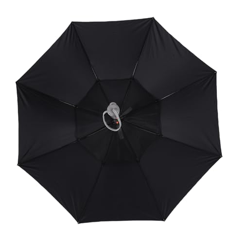 ASHATA Wiederaufladbare Sonne Regenschirm, Typ C Wiederaufladbare 3 Faltbare Blades Spray Lüfter Sonne Sonnenschirm mit Wasserflasche für Strand (BLACK) von ASHATA
