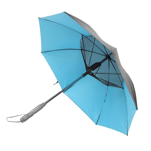 ASHATA Wiederaufladbare Sonne Regenschirm, Typ C Wiederaufladbare 3 Faltbare Blades Spray Lüfter Sonne Sonnenschirm mit Wasserflasche für Strand (BLUE) von ASHATA