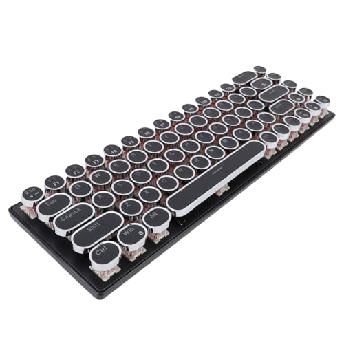 ASHATA Wired Gaming -Tastatur, 68 Tasten RGB Backbeleuchtung Gaming -Tastatur mit Farbenfrohen LED -Hintergrundbeleuchtung 68 Tasten Design Ergonomisches Design Typ C für (Schwarzer Farbe Rotschalter) von ASHATA