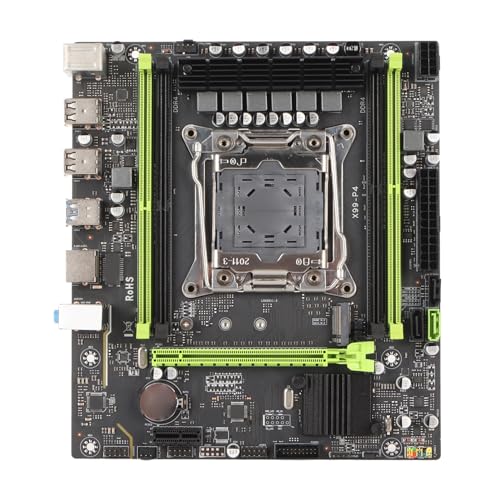 ASHATA X99 P4 Mainboard, DDR4 DUAL Channel, 6-PHASIGE STROMVERSORGUNG, BIS ZU 4 GB 1S, Multi Interface, INTEGRIERTER CHIP (mit) LGA 2011 3 Computer Gaming Motherboard für Desktop-PC von ASHATA