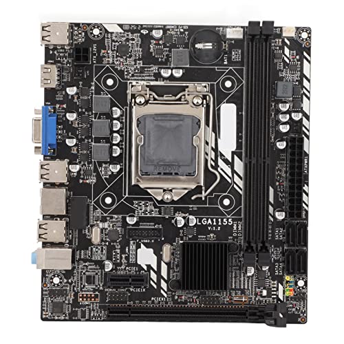 Computer-Motherboard, 1155-Pin-Zweikanal-DDR3-Speicher-Gaming-Motherboard, für Quad Core I3 I5 I7 Office 100M-Netzwerkkarte Desktop-Mainboard von ASHATA