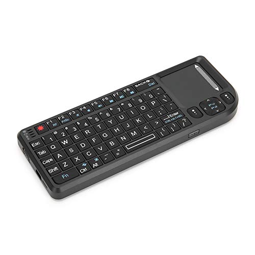 ASHATA Drahtlose Tastatur, drahtlose Mini-Tastatur K808 Neutral Founctional 2.4G Mund Touchpad Schwimmende Bedienung, leise ergonomisch, für Computer PC, Smart TV, Laptop, Windows von ASHATA