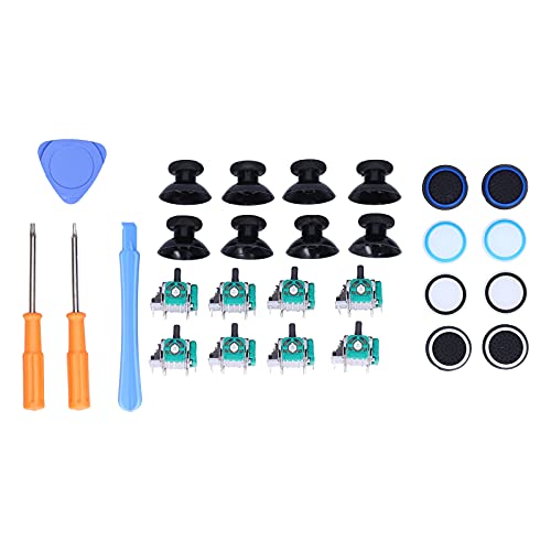 Ersatz Analog Joystick Kit für Xbox One Controller, Ersatzteile 3D Thumb Stick Wireless Controller Rocker Sensor Modul mit Schraubendreher Tool Kit für Xbox One(QM21071011 (Reine Farbe)) von ASHATA