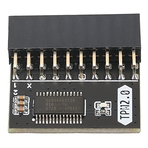 Ersatz TPM2.0 Verschlüsselungssicherheitsmodul, TPM 2.0 Verschlüsselungssicherheitsmodul, 20Pin 2 10P Eigenständiger Kryptoprozessor TPM 2.0 Modul für Win11 für ASUS von ASHATA