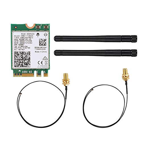Für 9260 + 2dB Antenne 1,73 Gbit/s NIC Laptop Notebook 2,4 G / 5 G Netzwerkkarte NGFF/M.2 Unterstützung Desktop/Werbung/Notebook/kleines Gehäuse usw. von ASHATA