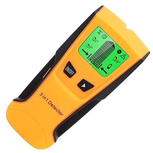 Leitungssucher Ortungsgerät,3 in 1 Stud Finder Leitungssucher Wand Scanner Detektor mit LCD Display und akustischem Alarm,Maxi Erkennungstiefe Holz/Metalle/Kabel:38mm/30mm/30mm von ASHATA