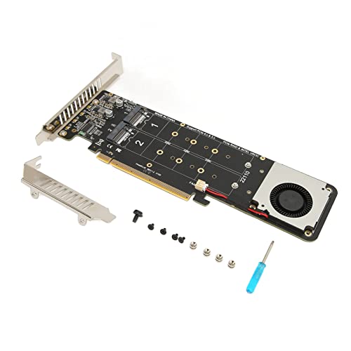 ASHATA M.2 NVMe SSD Adapterkarte, SSD zu PCI-e 4.0 Adapter, Doppelseitige LED-Anzeige Hochgeschwindigkeits-PCIE 4.0 X16-Adapterkarte für PC-Computergehäuse, Geeignet für ASHATA M.2 NVMe SSD Adapterkarte, SSD zu PCI-e 4.0 Adapter, Doppelseitige LED-Anzeige Hochgeschwindigkeits-PCIE 4.0 X16-Adapterkarte für PC-Computergehäuse, Geeignet für von ASHATA