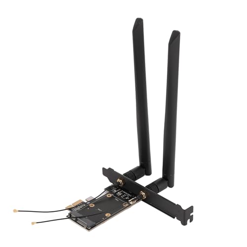 ASHATA PCI Express Netzwerkadapterkarte, PCIE zu PCIE Adapter mit 8 DB Dual Antennen, PCB PCI Express Netzwerkadapterkarte für Computer von ASHATA