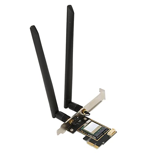 PCIe-Netzwerkadapter, PCI-Express-Gigabit-Ethernet-Karte, RTL8822CE 2,4 G 5 G Dualband 1200 Mbit/s Bluetooth 5.0 PCIEx1 Desktop-Wireless-Netzwerkkarte von ASHATA