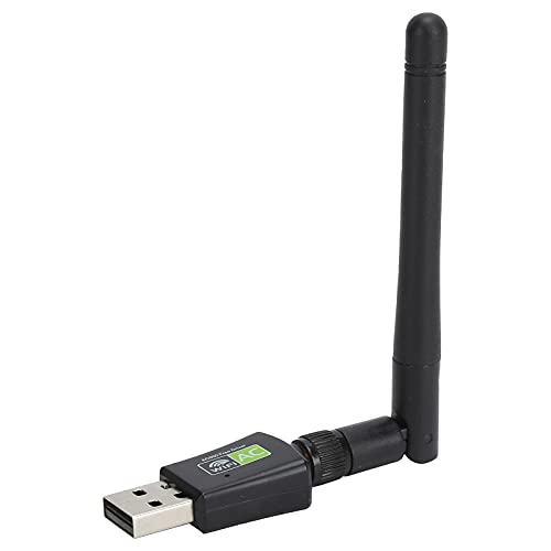 ASHATA USB WiFi Adapter Empfänger Antenne Ethernet 600Mbps 2,4G+5G Drahtlose Netzwerkkarte,Dual Bande USB Netzwerkkarte mit Stabiler Übertragung,Schwarz von ASHATA