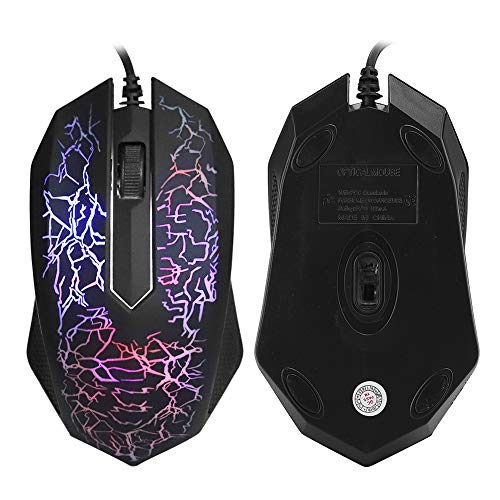 USB Wired Gaming Mouse, 2000DPI Optische Maus, Wired Professional Gaming Mouse Mäuse für LOL Colourful Backlight Computer Mäuse A30 (A30) von ASHATA