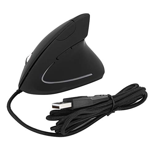 Vertikale Maus, Ergo-Maus mit Kabel, Bunte Wiederaufladbare USB-Computermaus für Büro-Desktop-Reisen, Maus für Laptop von ASHATA