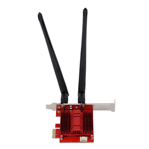 ASHATA WiFi 6 Karte mit 5.1,2.4G/5.8G 574Mbps+2400Mbps Wireless PCI Express Wi-Fi Adapter Dualband-Antenne,Fernempfang Schnelle OFDMA-Technologie,Unterstützung für 16 Geräte von ASHATA