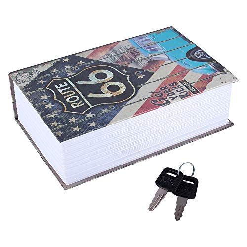 Wörterbuch Geheimbuch, tragbare Aufbewahrungsbox für Bargeld-Schmuck, 18 * 11,5 * 5,5 cm, für Zuhause, Büro(Amerikanischer Traumtyp) von ASHATA