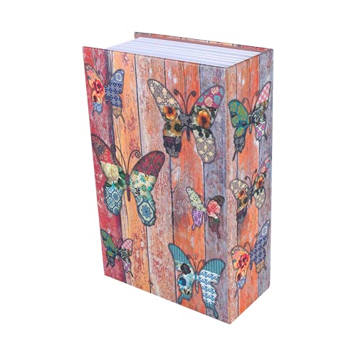 Wörterbuch Geheimbuch, tragbare Aufbewahrungsbox für Bargeld-Schmuck, 18 * 11,5 * 5,5 cm, für Zuhause, Büro(Schmetterlingstyp) von ASHATA