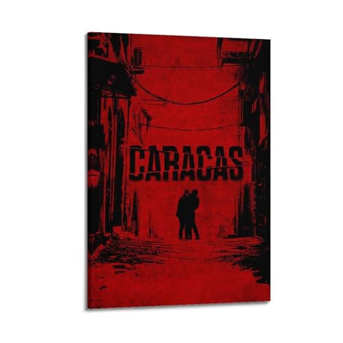 ASHDRUWQHR Caracas Poster auf Leinwand, Wandkunstdruck, ästhetisches Poster, moderne Kunst, Gemälde für Wohnzimmer, 40 x 60 cm, Rahmenstil von ASHDRUWQHR