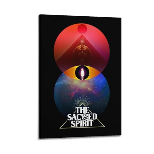 ASHDRUWQHR Poster auf Leinwand "The Sacred Spirit", Wandkunstdruck, ästhetisches Poster, moderne Kunst, Gemälde für Wohnzimmer, 20 x 30 cm, Rahmenstil von ASHDRUWQHR