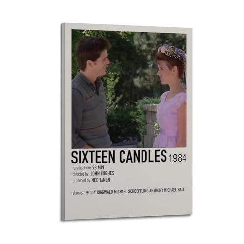 ASHDRUWQHR Sixteen CANDLES Poster auf Leinwand, Wandkunstdruck, ästhetisches Poster, moderne Kunst, Gemälde für Wohnzimmer, 30 x 45 cm, Rahmenstil von ASHDRUWQHR