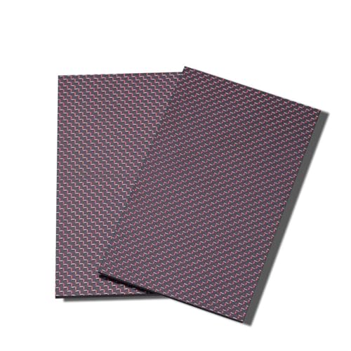 75 x 125 mm 3K farbige Kohlefaserplatte – rotes und silbernes Fadengewebe, glänzend matte Oberfläche, leichte Kohlefaserplatte(75x125x1.0mm glossy) von ASHILD