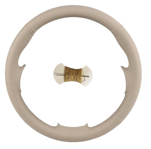 ASHILD Auto-Lenkradbezug Für Volvo S80 XC70 S60 XC90 2004-2006 Lenkradgeflecht Handgenähte Kunstleder-Autolenkradabdeckung(BEIGE) von ASHILD