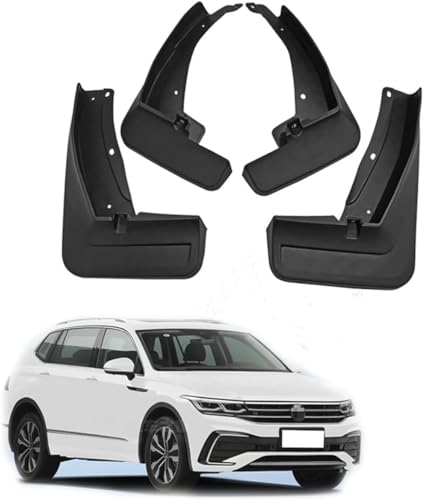 ASHILD Auto SchmutzfäNger für VW Tiguan R-Line 2019-2023 Vorne Und Hinten SchmutzfäNger Schlamm Spritzwasser GeschüTzte Spritzschutz KotflüGel von ASHILD