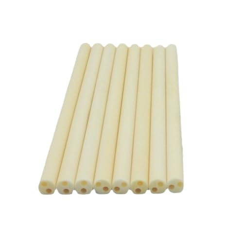 Doppelloch-Aluminiumoxid-Keramikrohr 1-8 mm Außendurchmesser | Bearbeitbare Keramikrohre for industrielle Anwendungen(2x0.6x100mm) von ASHILD