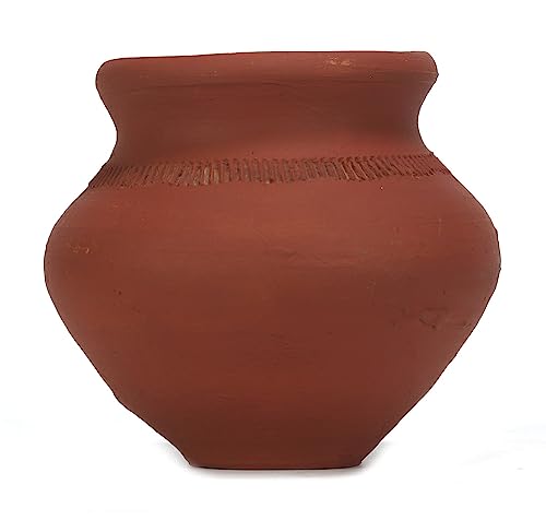 Ashirwad Mitti Kalash Erde Erdton Terrakotta Schlamm Mati für Puja Ehen Karvachoth Topf Grahpravesh Steingut (11,4 cm) von ASHIRWAD